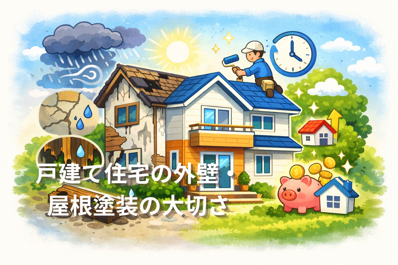 戸建て住宅の外壁・屋根塗装の大切さ