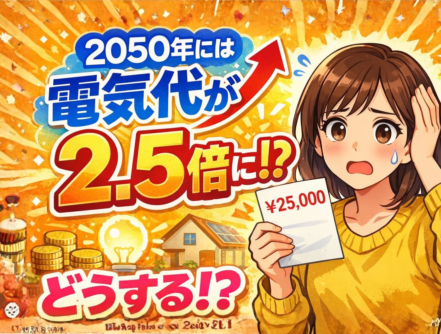 2050年の電気代は今の2.5倍!?