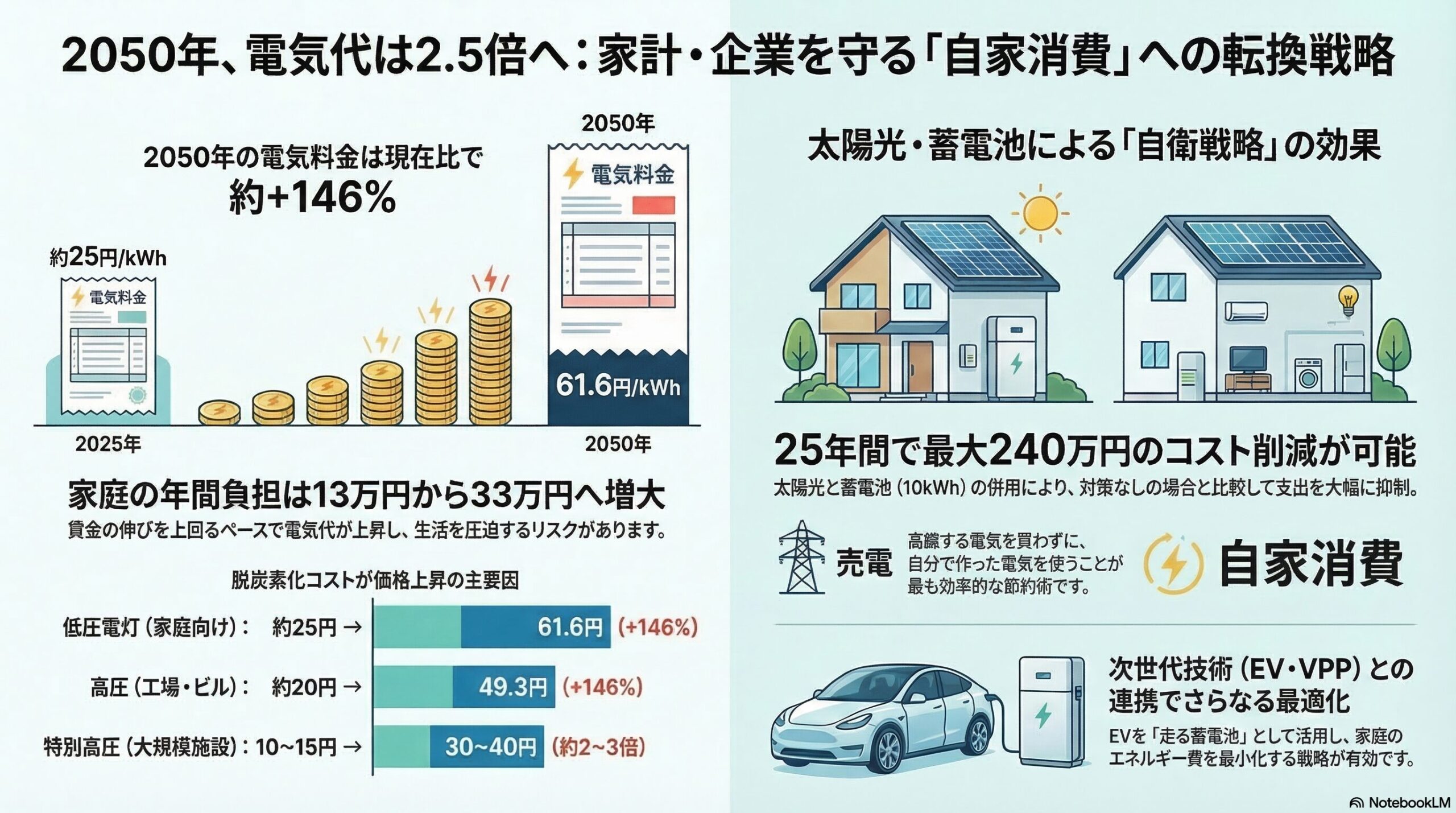 2050年の電気代は今の2.5倍!?